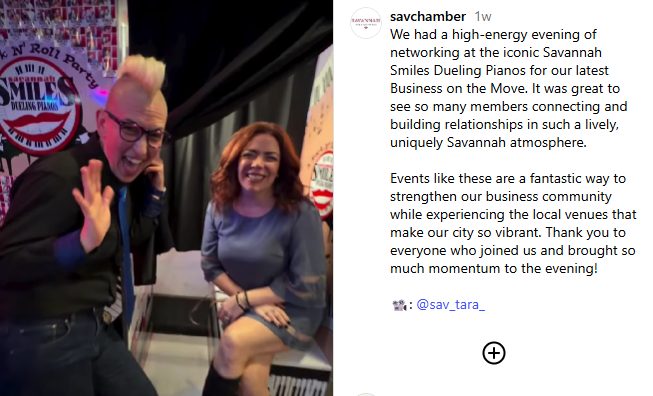 Savannah Chamber post about an event at Savannah Smiles